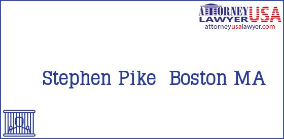 Telephone, Address and other contact data of Stephen Pike, Boston, MA, USA
