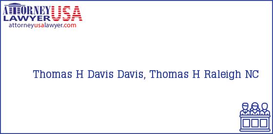Telephone, Address and other contact data of Thomas H Davis, Raleigh, NC, USA