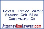 David  Price 20300 Stevns Crk Blvd Cupertino CA