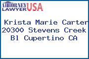 Krista Marie Carter 20300 Stevens Creek Bl Cupertino CA
