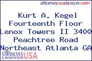 Kurt A. Kegel Fourteenth Floor Lenox Towers II 3400 Peachtree Road Northeast Atlanta GA