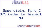 Saperstein, Marc C 375 Cedar Ln Teaneck NJ