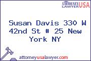 Susan Davis 330 W 42nd St # 25 New York NY