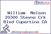 William  Nelson 20300 Stevns Crk Blvd Cupertino CA