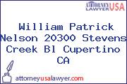 William Patrick Nelson 20300 Stevens Creek Bl Cupertino CA