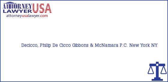 Telephone, Address and other contact data of Decicco, Philip, New York, NY, USA
