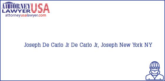 Telephone, Address and other contact data of Joseph De Carlo Jr, New York, NY, USA