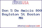 Don S De Amicis 800 Boylston St Boston MA