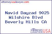 Navid Dayzad 9025 Wilshire Blvd Beverly Hills CA