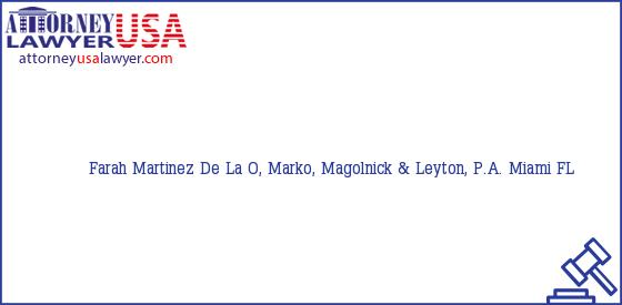 Telephone, Address and other contact data of Farah Martinez, Miami, FL, USA