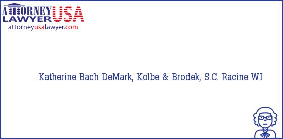 Telephone, Address and other contact data of Katherine Bach, Racine, WI, USA