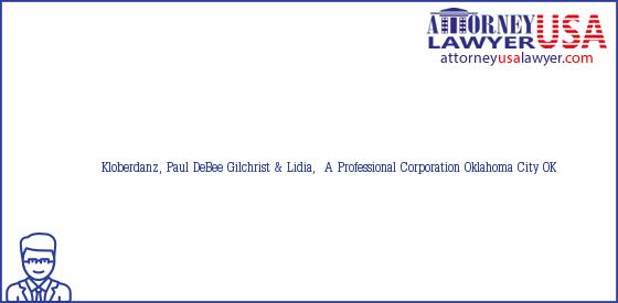 Telephone, Address and other contact data of Kloberdanz, Paul, Oklahoma City, OK, USA