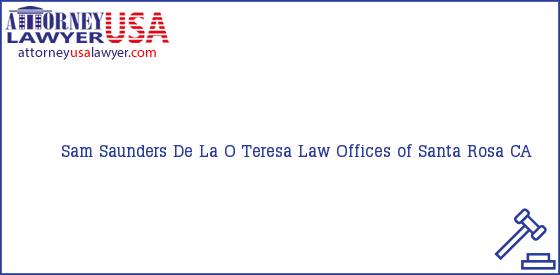 Telephone, Address and other contact data of Sam Saunders, Santa Rosa, CA, USA