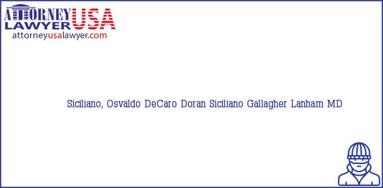 Telephone, Address and other contact data of Siciliano, Osvaldo, Lanham, MD, USA