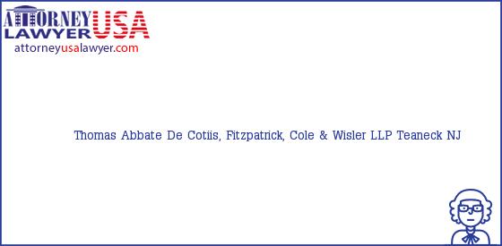 Telephone, Address and other contact data of Thomas Abbate, Teaneck, NJ, USA