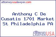 Anthony C De Cusatis 1701 Market St Philadelphia PA