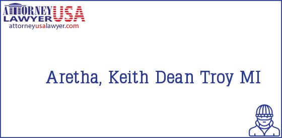 Telephone, Address and other contact data of Aretha, Keith, Troy, MI, USA