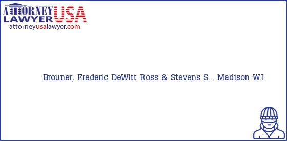 Telephone, Address and other contact data of Brouner, Frederic, Madison, WI, USA