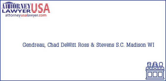 Telephone, Address and other contact data of Gendreau, Chad, Madison, WI, USA