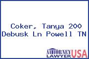 Coker, Tanya 200 Debusk Ln Powell TN