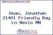 Dean, Jonathan 21401 Friendly Bay Ln Nevis MN