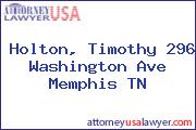 Holton, Timothy 296 Washington Ave Memphis TN
