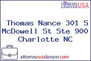 Thomas Nance 301 S McDowell St Ste 900 Charlotte NC