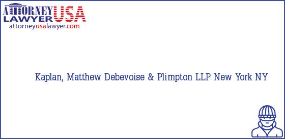 Telephone, Address and other contact data of Kaplan, Matthew, New York, NY, USA