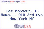 Bet-Mansour, E. Rama... 919 3rd Ave New York NY
