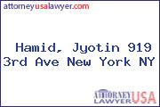 Hamid, Jyotin 919 3rd Ave New York NY