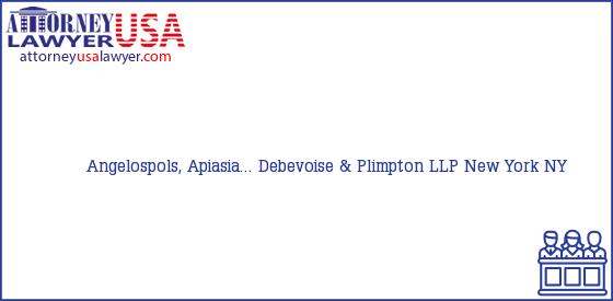 Telephone, Address and other contact data of Angelospols, Apiasia..., New York, NY, USA