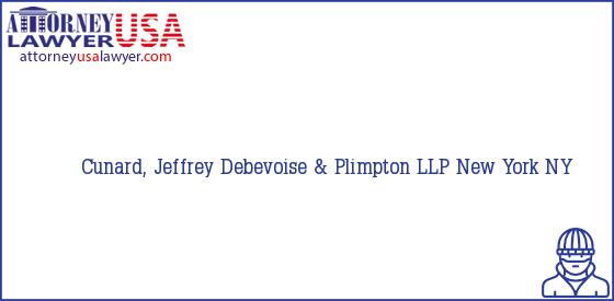 Telephone, Address and other contact data of Cunard, Jeffrey, New York, NY, USA