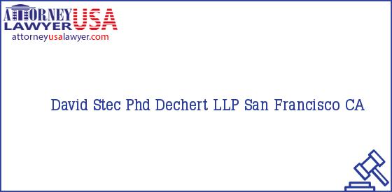 Telephone, Address and other contact data of David Stec Phd, San Francisco, CA, USA