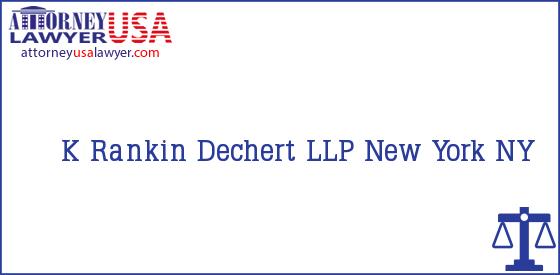 Telephone, Address and other contact data of K Rankin, New York, NY, USA
