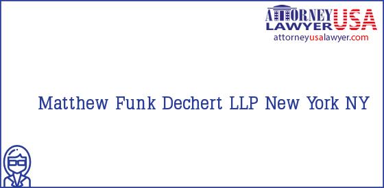 Telephone, Address and other contact data of Matthew Funk, New York, NY, USA