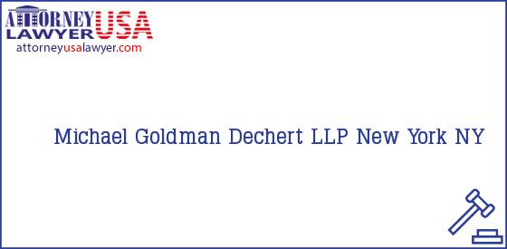 Telephone, Address and other contact data of Michael Goldman, New York, NY, USA