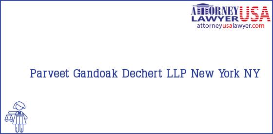 Telephone, Address and other contact data of Parveet Gandoak, New York, NY, USA