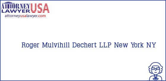 Telephone, Address and other contact data of Roger Mulvihill, New York, NY, USA