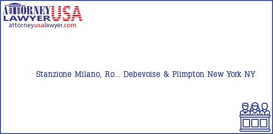 Telephone, Address and other contact data of Stanzione Milano, Ro..., New York, NY, USA