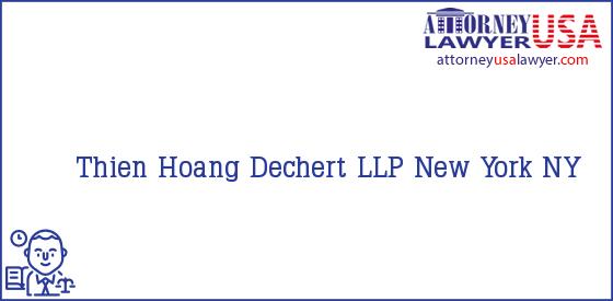 Telephone, Address and other contact data of Thien Hoang, New York, NY, USA