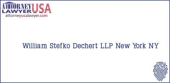 Telephone, Address and other contact data of William Stefko, New York, NY, USA
