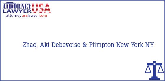 Telephone, Address and other contact data of Zhao, Aki, New York, NY, USA
