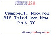 Campbell, Woodrow 919 Third Ave New York NY