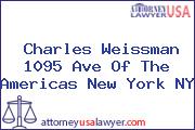 Charles Weissman 1095 Ave Of The Americas New York NY
