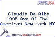 Claudia De Alba 1095 Ave Of The Americas New York NY