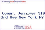 Cowan, Jennifer 919 3rd Ave New York NY