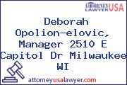 Deborah Opolion-elovic, Manager 2510 E Capitol Dr Milwaukee WI