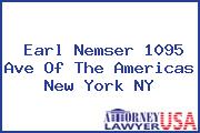 Earl Nemser 1095 Ave Of The Americas New York NY