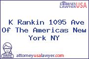 K Rankin 1095 Ave Of The Americas New York NY