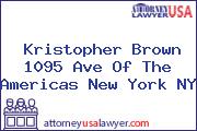 Kristopher Brown 1095 Ave Of The Americas New York NY